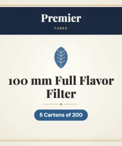 Premier 100 mm Full Flavor Filter Tubes – 5 Cartons of 200