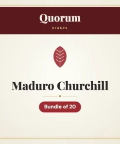 Quorum Maduro Churchill Cigars – Bundle of 20