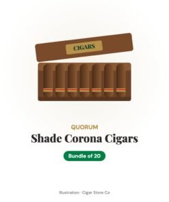 Quorum Shade Corona Cigars – Bundle of 20