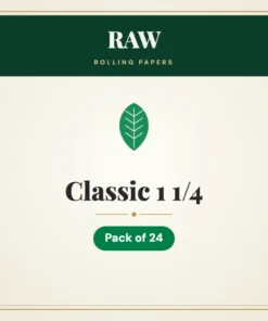 RAW Classic 1 1/4 Rolling Papers – Pack of 24