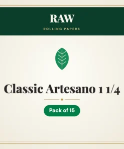 RAW Classic Artesano 1 1/4 Rolling Papers – Pack of 15