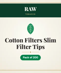 RAW Cotton Filters Slim Filter Tips – Pack of 200