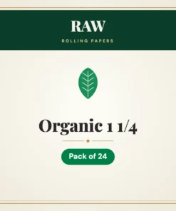 RAW Organic 1 1/4 Rolling Papers – Pack of 24