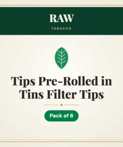 RAW Tips Pre-Rolled in Tins Filter Tips – Pack of 6