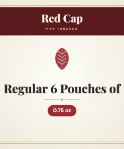 Red Cap Regular Pipe Tobacco 6 Pouches of 0.75 oz