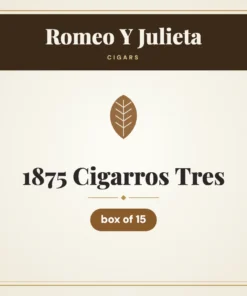 Romeo Y Julieta 1875 Cigarros Tres Cigars – box of 15
