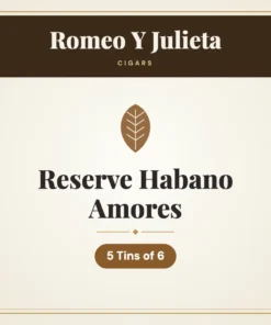 Romeo Y Julieta Reserve Habano Amores Cigars – 5 Tins of 6