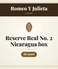 Romeo Y Julieta Reserve Real No. 2 Nicaragua box Cigars – 25 count