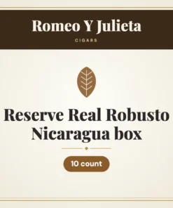 Romeo Y Julieta Reserve Real Robusto Nicaragua box Cigars – 10 count