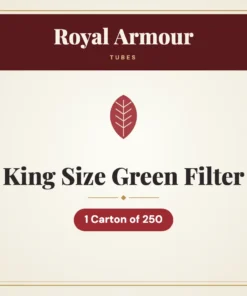 Royal Armour King Size Green Filter Tubes – 1 Carton of 250