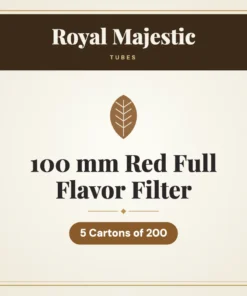 Royal Majestic 100 mm Red Full Flavor Filter Tubes – 5 Cartons of 200