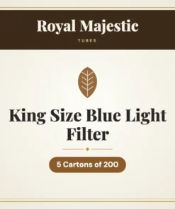 Royal Majestic King Size Blue Light Filter Tubes – 5 Cartons of 200