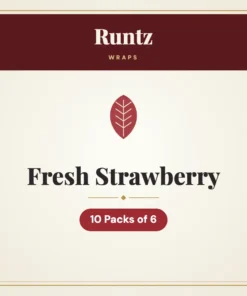 Runtz Fresh Strawberry Wraps – 10 Packs of 6