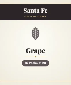Santa Fe Grape Filtered Cigars – 10 Packs of 20