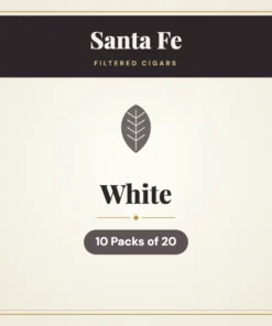 Santa Fe White Filtered Cigars – 10 Packs of 20
