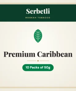 Serbetli Premium Caribbean Hookah Tobacco – 10 Packs of 50g