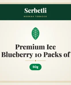Serbetli Premium Ice Blueberry Hookah Tobacco 10 Packs of 50g