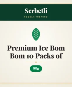 Serbetli Premium Ice Bom Bom Hookah Tobacco 10 Packs of 50g