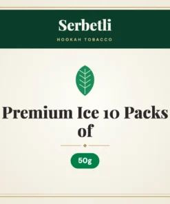 Serbetli Premium Ice Hookah Tobacco 10 Packs of 50g