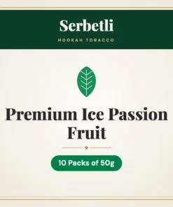 Serbetli Premium Ice Passion Fruit Hookah Tobacco – 10 Packs of 50g