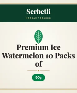 Serbetli Premium Ice Watermelon Hookah Tobacco 10 Packs of 50g