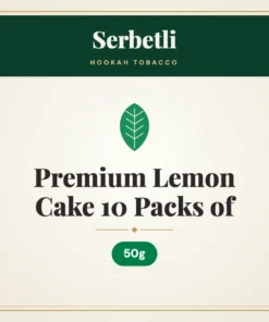 Serbetli Premium Lemon Cake Hookah Tobacco 10 Packs of 50g