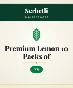 Serbetli Premium Lemon Hookah Tobacco 10 Packs of 50g