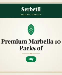 Serbetli Premium Marbella Hookah Tobacco 10 Packs of 50g