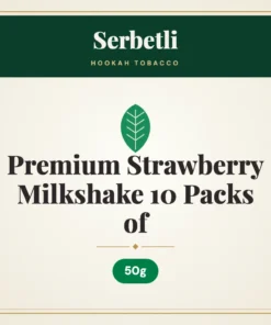 Serbetli Premium Strawberry Milkshake Hookah Tobacco 10 Packs of 50g
