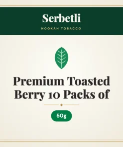 Serbetli Premium Toasted Berry Hookah Tobacco 10 Packs of 50g