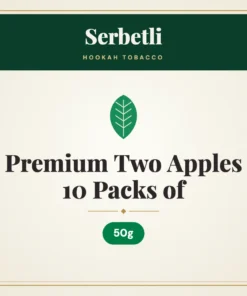 Serbetli Premium Two Apples Hookah Tobacco 10 Packs of 50g