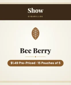 Show Bee Berry Cigarillos $1.49 Pre-Priced – 15 Pouches of 5