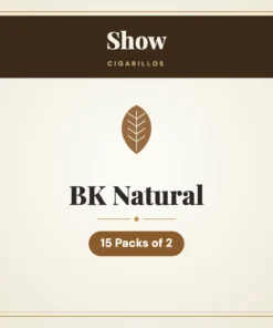 Show BK Natural Cigarillos – 15 Packs of 2