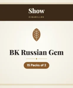 Show BK Russian Gem Cigarillos – 15 Packs of 2