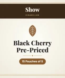 Show Black Cherry Cigarillos Pre-Priced – 15 Pouches of 5