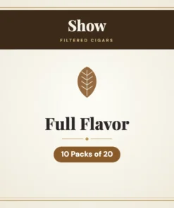 Show Full Flavor Filtered Cigars – 10 Packs of 20