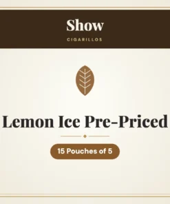 Show Lemon Ice Cigarillos Pre-Priced – 15 Pouches of 5