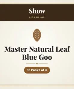 Show Master Natural Leaf Blue Goo Cigarillos – 15 Packs of 3