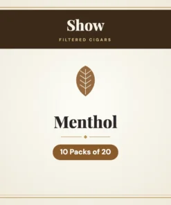 Show Menthol Filtered Cigars – 10 Packs of 20