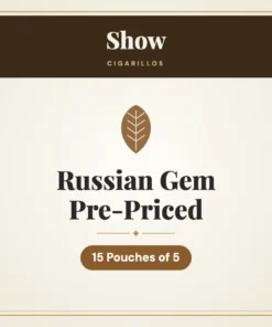 Show Russian Gem Cigarillos Pre-Priced – 15 Pouches of 5