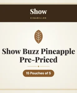Show Show Buzz Pineapple Cigarillos Pre-Priced – 15 Pouches of 5