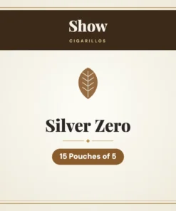 Show Silver Zero Cigarillos – 15 Pouches of 5