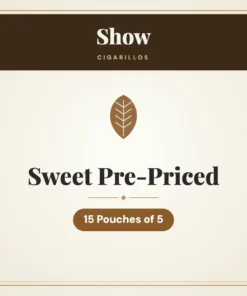 Show Sweet Cigarillos Pre-Priced – 15 Pouches of 5