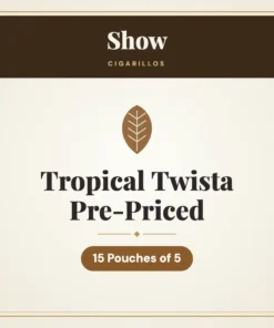 Show Tropical Twista Cigarillos Pre-Priced – 15 Pouches of 5