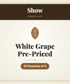 Show White Grape Cigarillos Pre-Priced – 15 Pouches of 5