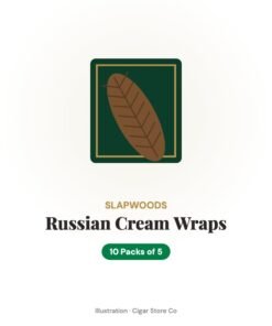 Slapwoods Russian Cream Wraps – 10 Packs of 5