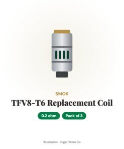 SMOK TFV8-T6 0.2ohm Rep. Coil – Pack of 3