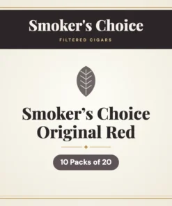 Smoker’s Choice Original Red Filtered Cigars – 10 Packs of 20