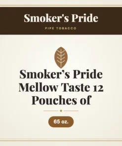 Smoker’s Pride Mellow Taste 12 Pouches of Pipe Tobacco – 65 oz.