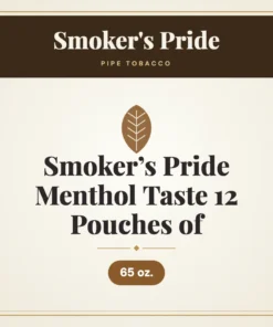 Smoker’s Pride Menthol Taste 12 Pouches of Pipe Tobacco – 65 oz.